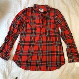 Maternity flannel shirt